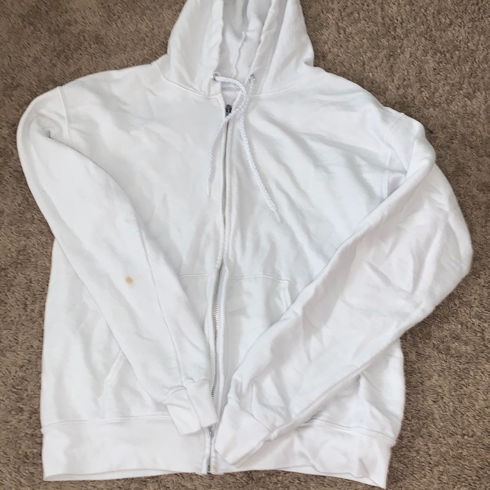 White zip up